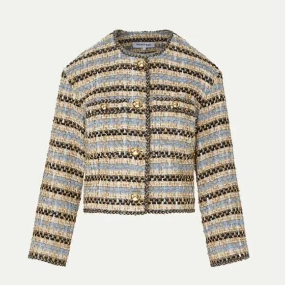 Veronica Beard Sumira Metallic Tweed Jacket US 8 - Picture 1 of 13